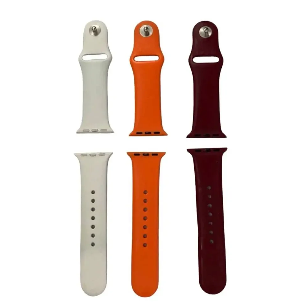 Apple Watch 40mm Sport Band Bundle - 3 - Orange, White, Maroon
